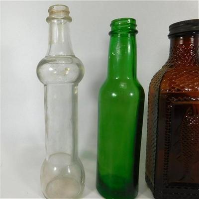 141 4-7 1/2" lot of 6 Vintage Bottles