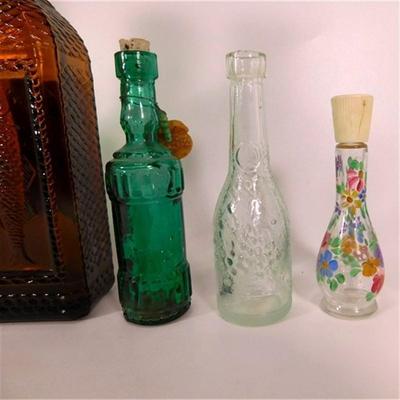 141 4-7 1/2" lot of 6 Vintage Bottles
