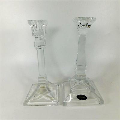 142 Lot of 9 Crystal Candlesticks