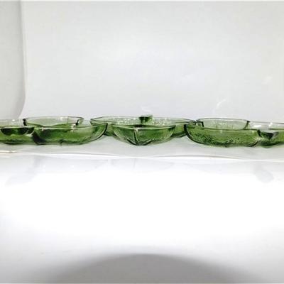 156 8" Lot of 3 Leaf Shaped Divided Trays
