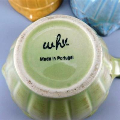 159 Lot of 3 Made In Portugal Ceramic Small Scoops