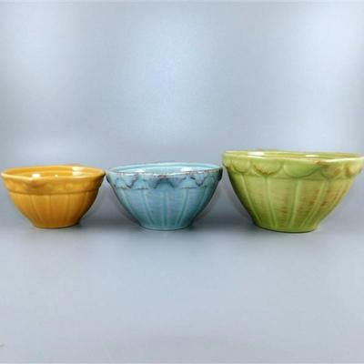 159 Lot of 3 Made In Portugal Ceramic Small Scoops