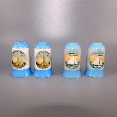 166 Lot of 2 Sets of Plastic Salt and Pepper Shakers From Tourist Trips