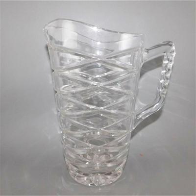 167 9" Vintage Polonia Crystal Pitcher