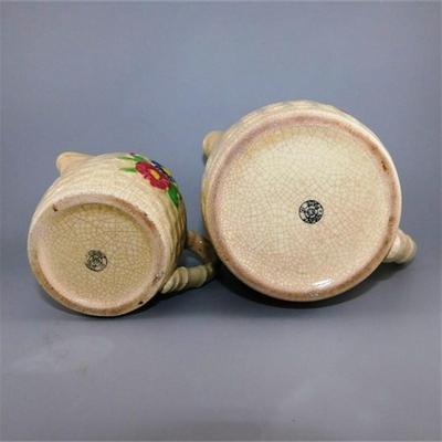 168 7" Lot of 2 Vintage Made in Japan Pots with Lids