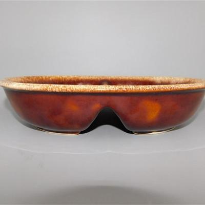 178 11" Vintage Hull Oven Proof Brown Drip Glaze