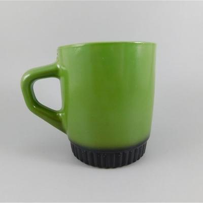 182 Lot of 4 Vintage Anchor Hocking Fire King Ware Green Mugs