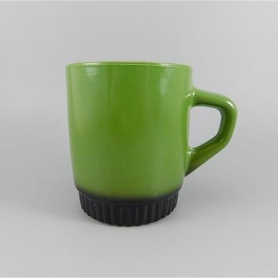 182 Lot of 4 Vintage Anchor Hocking Fire King Ware Green Mugs