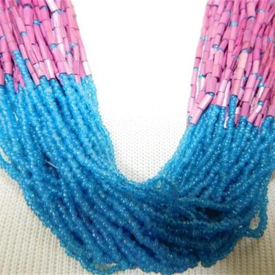 193a Vintage Matt Beaded Swing Necklace
