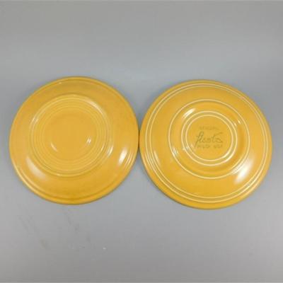 198 Lot of 4 pcs Fiesta Style Cups and Saucers Yellow