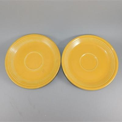 198 Lot of 4 pcs Fiesta Style Cups and Saucers Yellow