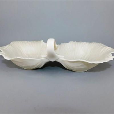 205 10 1/2" Vintage Lenox Double Grape Leaf Serving Dish