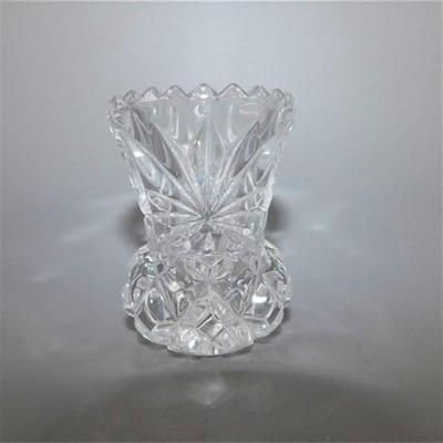 208 Lot of 4 Small Crystal Items ~ Toothpick Holders / Match Holders / Ash Tray / Etc