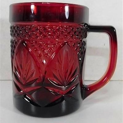209 Lot of 15 Ruby Red Luminarc Cristal D' Arques Tempered Mugs 4 in