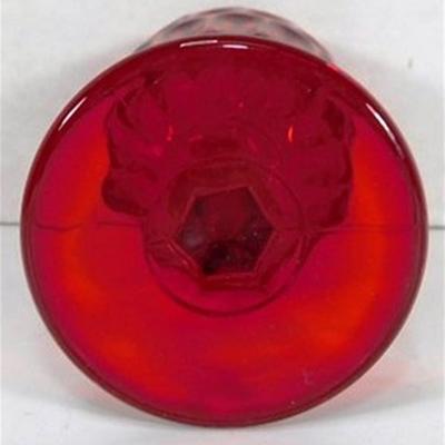 212 Lot of 6 Fenton Red Thumbprint Goblets 5 inch