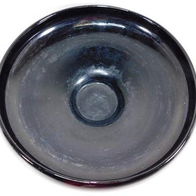 218 Amethyst Glass Compote 10 1/2 x 4