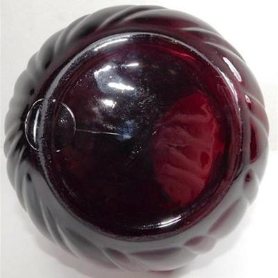 219 Vintage 1940'S Anchor Hocking Royal Ruby Swirl Ball Jug Pitcher