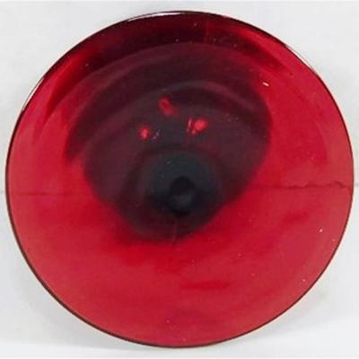 225 Lot of 7 Anchor Hocking Ruby Red Water Goblets Beaded Stems 5 1/4 x 3