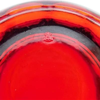227 Lot of 6 Anchor Hocking Ruby Red Georgian Juice Glasses Honey Comb 3 x 2 1/2
