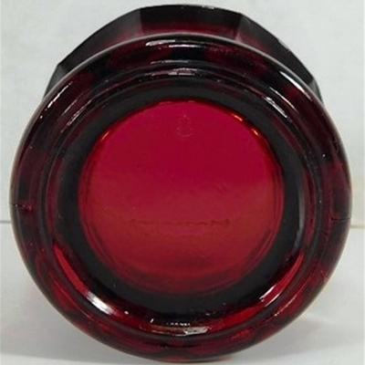 227 Lot of 6 Anchor Hocking Ruby Red Georgian Juice Glasses Honey Comb 3 x 2 1/2