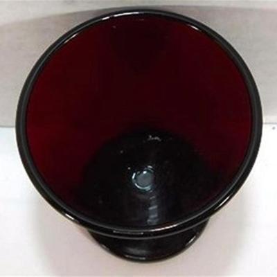 229 Lot of 4 Anchor Hocking Ruby Red Wine Cordial 3 1/2 x 2