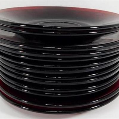 230 Lot of 13 Ruby Red Plates 6 inch
