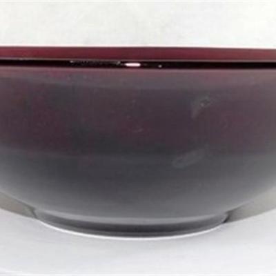233 Lot of 3 Ruby Red Table Pieces - Ruby Red Bubble Bowl 8in -Candy Dish 7 in - Ruby Red Bowl 11 1/2