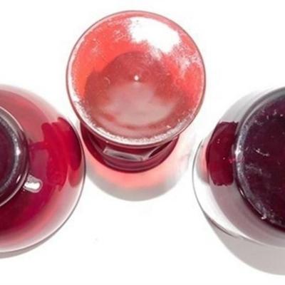 234 Lot of 7 Miscellaneous Ruby Red Pieces 2-5 1/2