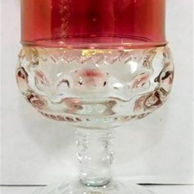 235 Lot of 8 Kings Crown Ruby Red Flash Glasses 4 1/2 x 2