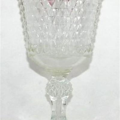 238 Vintage Indiana Glass Red Flash Footed Compote 11 x 5