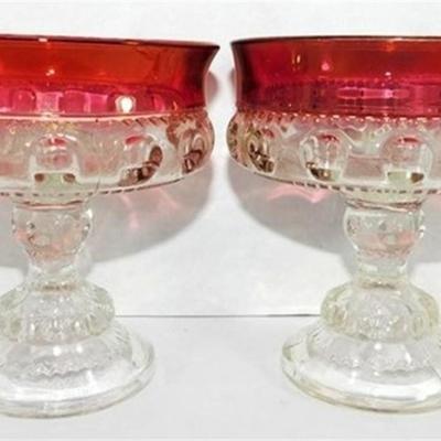 240 Lot of 15 Ruby Red Flash Glass Miscellaneous Pieces
