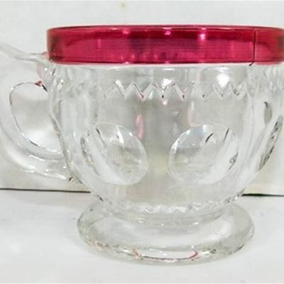 240 Lot of 15 Ruby Red Flash Glass Miscellaneous Pieces