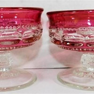 240 Lot of 15 Ruby Red Flash Glass Miscellaneous Pieces