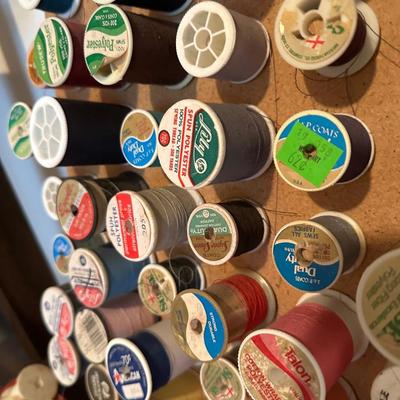 Sewing Lot - Threads, Fabric, Buttons, Etc.