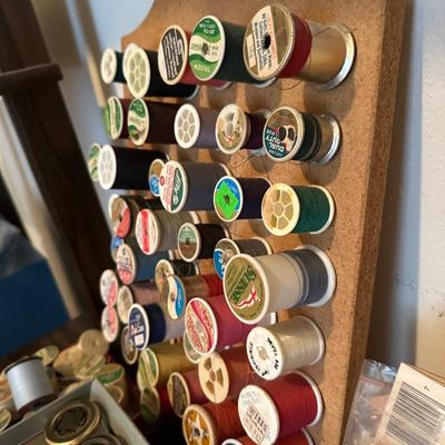 Sewing Lot - Threads, Fabric, Buttons, Etc.