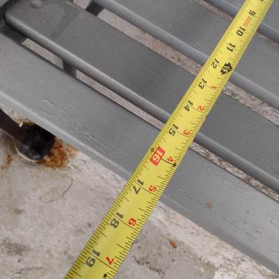 Vintage Cast Frame and Wood Slat Garden Bench Choice A