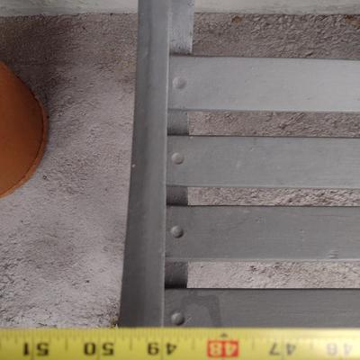 Vintage Cast Frame and Wood Slat Garden Bench Choice A