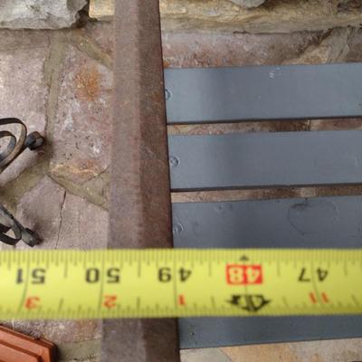 Vintage Cast Frame and Wood Slat Garden Bench Choice C