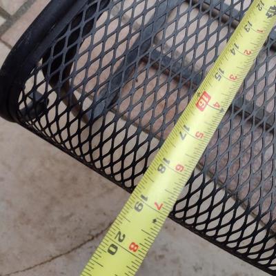 Vintage Wrought Metal Frame Flat Bottom Rocker with Mesh Seat and Back