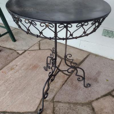 Vintage Wrought Metal Frame Table