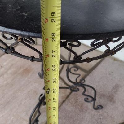 Vintage Wrought Metal Frame Table