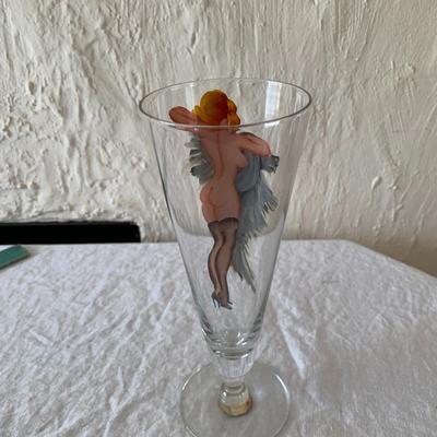 Vintage GIrlie Beer glass