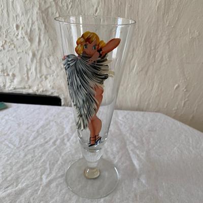Vintage GIrlie Beer glass