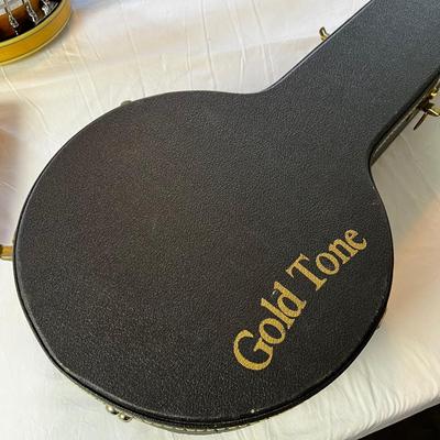 U844 Gold Tone GT-750 Deluxe Hard Rock Maple Neck 6-String Banjitar w/ Leather Case
