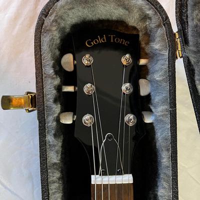 U844 Gold Tone GT-750 Deluxe Hard Rock Maple Neck 6-String Banjitar w/ Leather Case