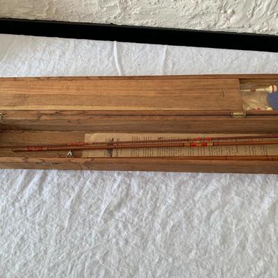 Vintage Okutama Company Bamboo Fly Fishing Rod in Original Case with Accessories