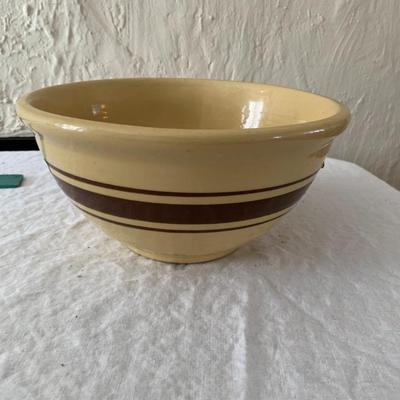 Mid-Century Modern Yellow Ceramic Mixing Bowl