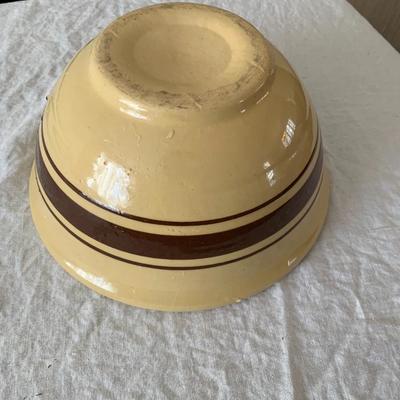 Mid-Century Modern Yellow Ceramic Mixing Bowl