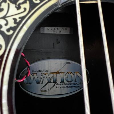 U848 Vintage Ovation 1612 Balladeer 6-String Electric Guitar