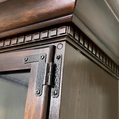 Solid Wood 2 Piece Step Back China Cupboard ~ *Read Details